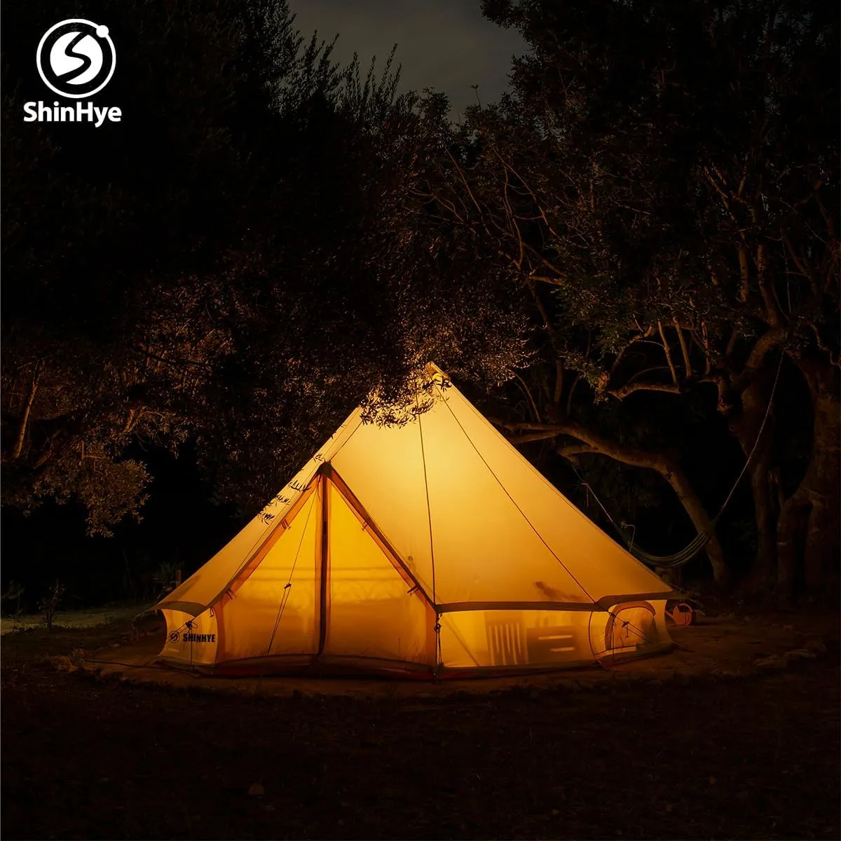 Canvas Tent Bell Tent Yurt Tents 4 Seasons for Camping 100% Cotton Glamping Tents with Stove Jack, Family Camping Outdoor Hunting Party