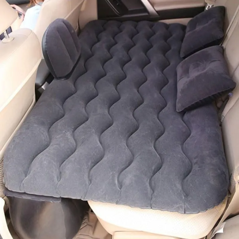 Car Air Mattress for Lacrosse 2005–2009, Inflatable Back Seat Sleeping Pad with Pump & 2 Pillows, Folding Portable Camping Bed for Travel& Road Trips,Black