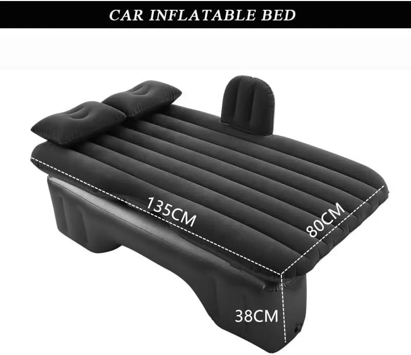 Car Air Mattress for QX55 2022–2025, Inflatable Back Seat Sleeping Pad with Pump & 2 Pillows, Folding Portable Camping Bed for Travel& Road Trips,Blue