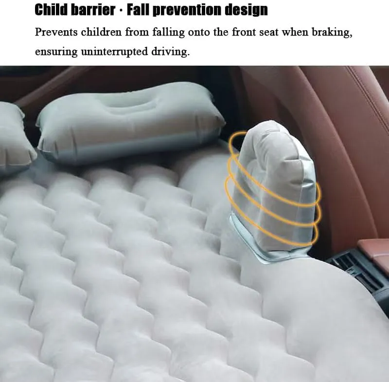 Car Air Mattress for QX55 2022–2025, Inflatable Back Seat Sleeping Pad with Pump & 2 Pillows, Folding Portable Camping Bed for Travel& Road Trips,Blue