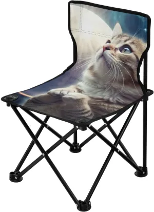 Car Noon Portable Outdoor Folding Chair Anti-Slip Padded Oxford Cloth Stool Camping Chair Small for Beach Hiking Fishing Gardening Quad Camp Chair