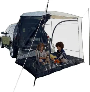 Car Tents for Camping SUV - Oxford Camping Tent Tailgate Car Attachment - Foldable UV-Proof Car Rear Extension Tent Car Camping Road Trip Tent for Outdoor