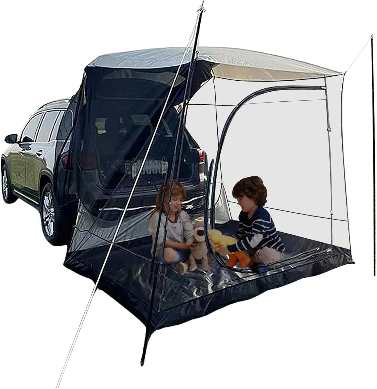 Car Tents for Camping SUV - Oxford Camping Tent Tailgate Car Attachment - Foldable UV-Proof Car Rear Extension Tent Car Camping Road Trip Tent for Outdoor