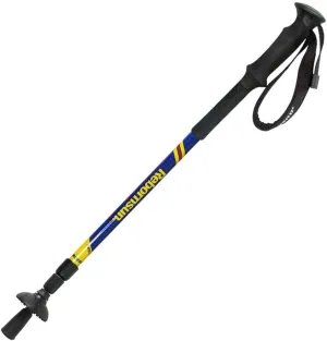Carbon Fiber Trekking Pole Foldable Lightweight Shock-Absorbing Telescopic and Running Stick with EVA Foam Handle Quick Lock Suitable for Hiking Camping Hiking Etc. (Color : Black) (Blue)