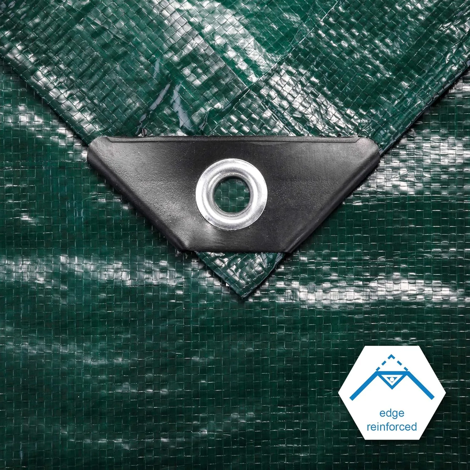 CARTMAN Finished Size 10x20 Feet Waterproof Green Tarp 8 Mil Thick, Multipurpose Protective Cover for Emergency Rain Shelter Camping Tarpaulin
