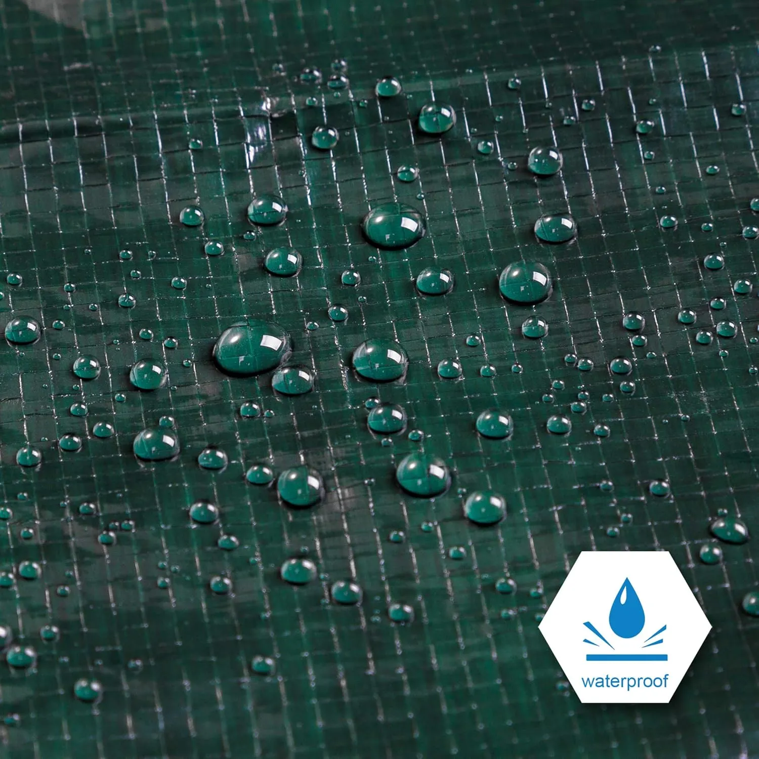 CARTMAN Finished Size 10x20 Feet Waterproof Green Tarp 8 Mil Thick, Multipurpose Protective Cover for Emergency Rain Shelter Camping Tarpaulin