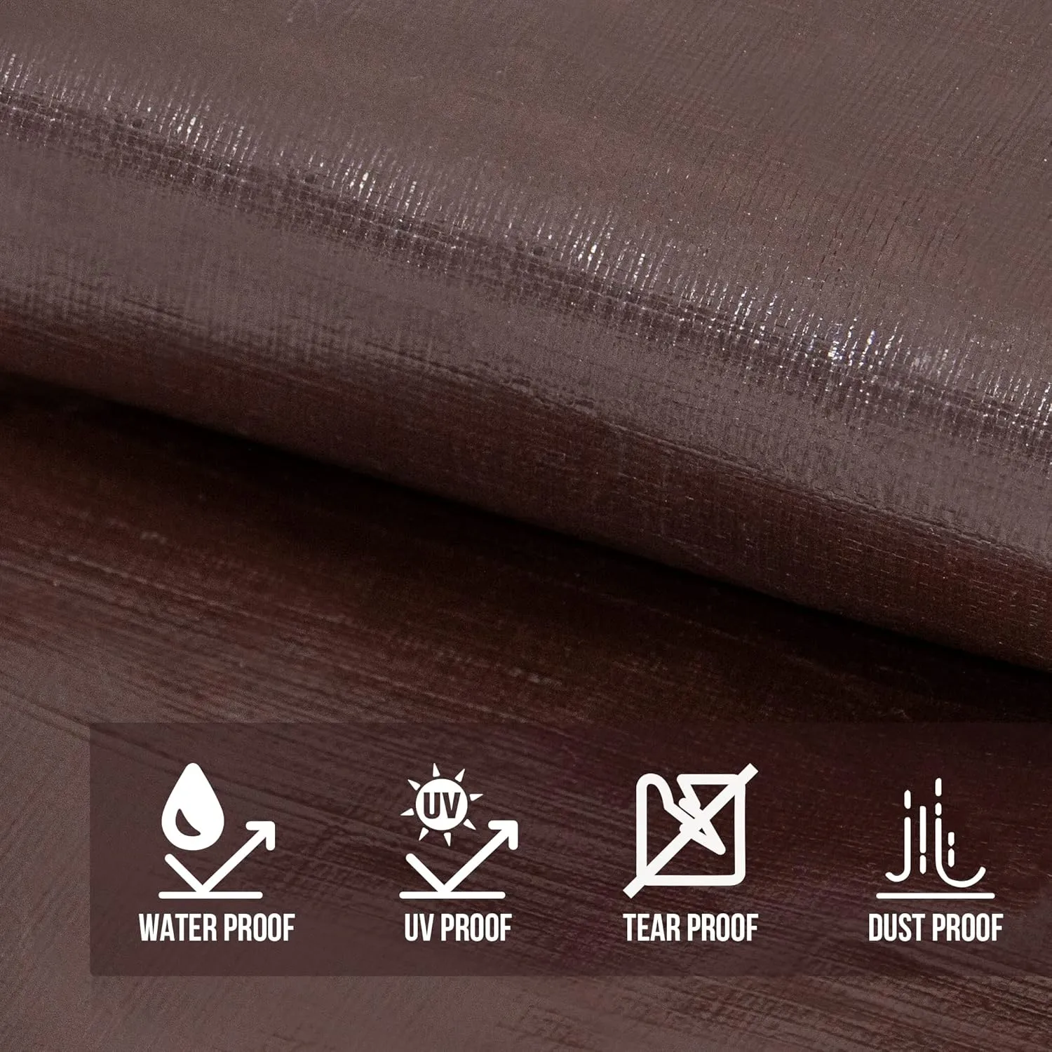 CARTMAN Finished Size 30x30 Feet Extra Thick 12 Mil Heavy Duty Poly Tarp, Multipurpose Protective Cover, UV Resistant, Waterproof Poly Tarpaulin with Reinforced Edges