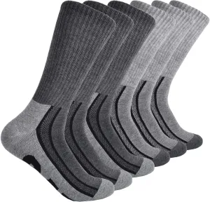 CAT Men's 6-Pack Half Cushioned Crew Socks