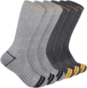 CAT Men's 6-Pack Half Cushioned Crew Socks