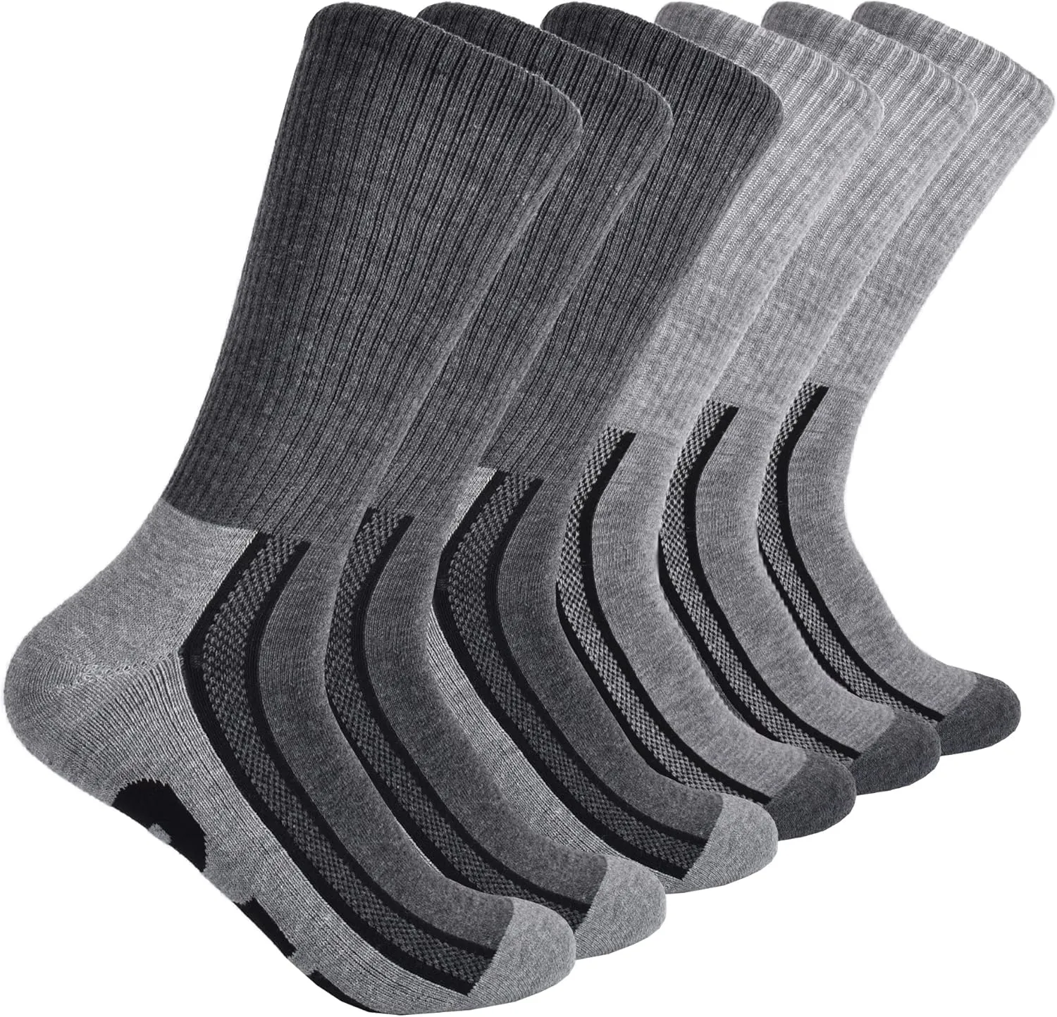 CAT Men's 6-Pack Half Cushioned Crew Socks