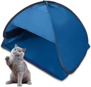 Cat Tent, Dog Tent Tiny House Beach Sun Shelter for Pets, Beach Tent Pop up Shade Waterproof Sun Shelter with Moble Phone Stand Laptop Sun Shade, Sleeping Tent
