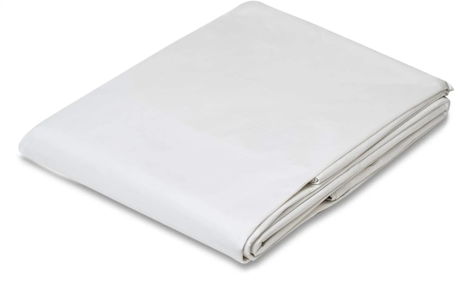 CCS Heavy Duty Poly Tarp – Waterproof Tarpaulin with Rustproof Grommets, UV Protection & Reinforced Edges for Construction, Farm, Lawn & Outdoor Use (White, 12x25 Ft)