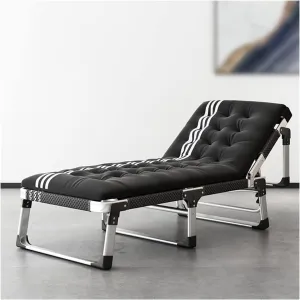 Chair Camping Cot Queen Size, Outdoor Lounge Chairs with Cushion, Portable Folding Reclining Camping Chair with Pillow Adjustable Anti-Gravity Lounger for Garden Poolside for Adults (Color : Dolphin