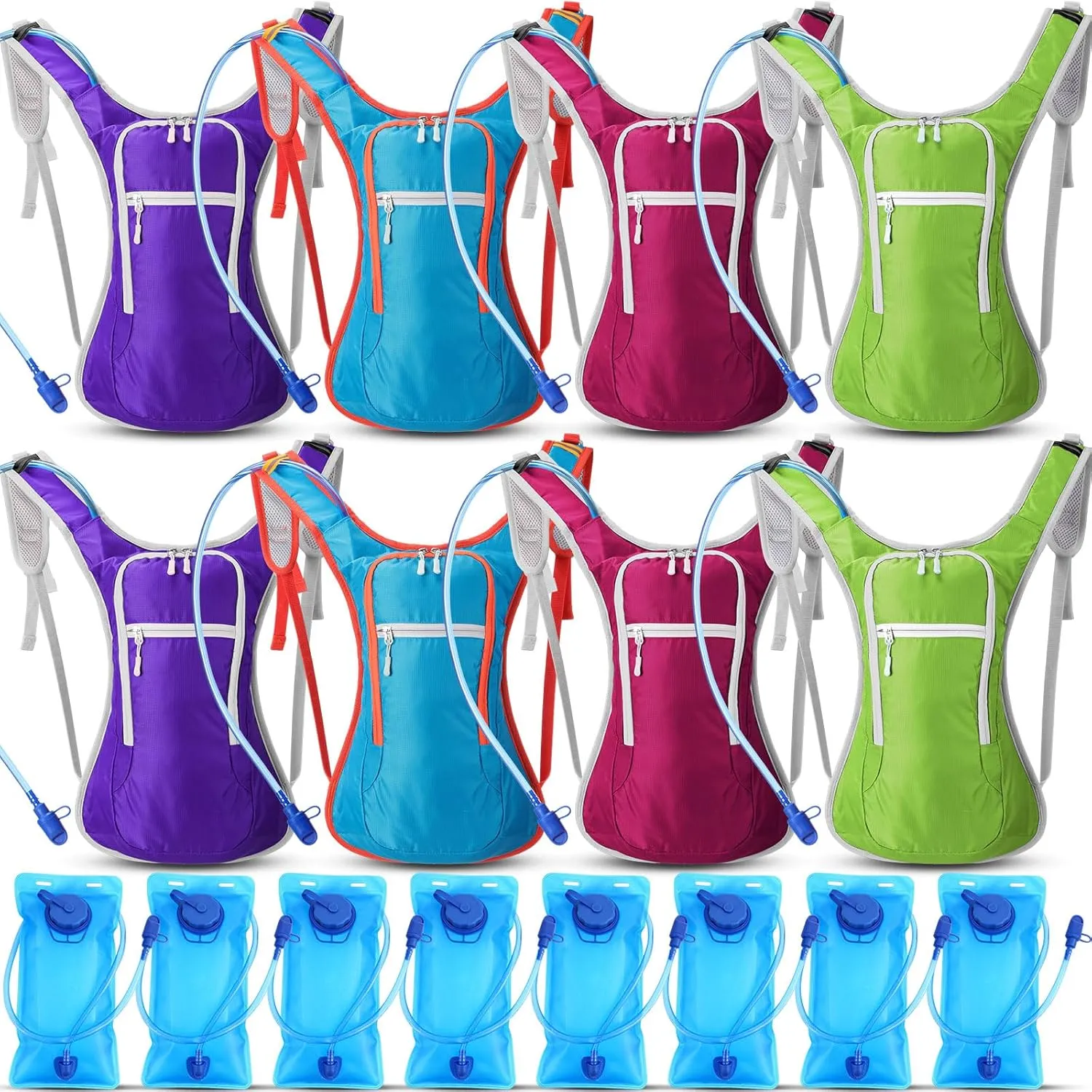 Chunful Hydration Backpack with 2 L Water Bladder Lightweight Hydration Bladder Pack for Women Teenagers Water Backpack Outdoor for Hiking Cycling Camping Music Festival