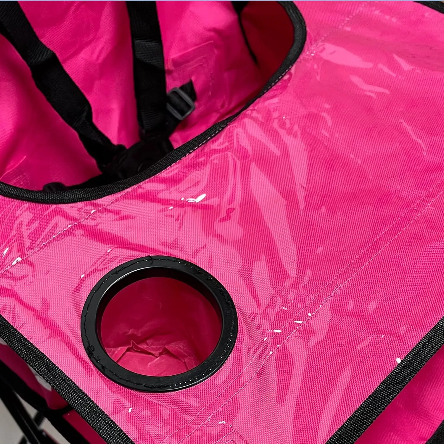 ciao! baby Portable High Chair for Babies and Toddlers, Compact Folding Travel High Chair with Carry Bag for Outdoor Camping, Picnics, Beach Days, and More (Hot Pink)