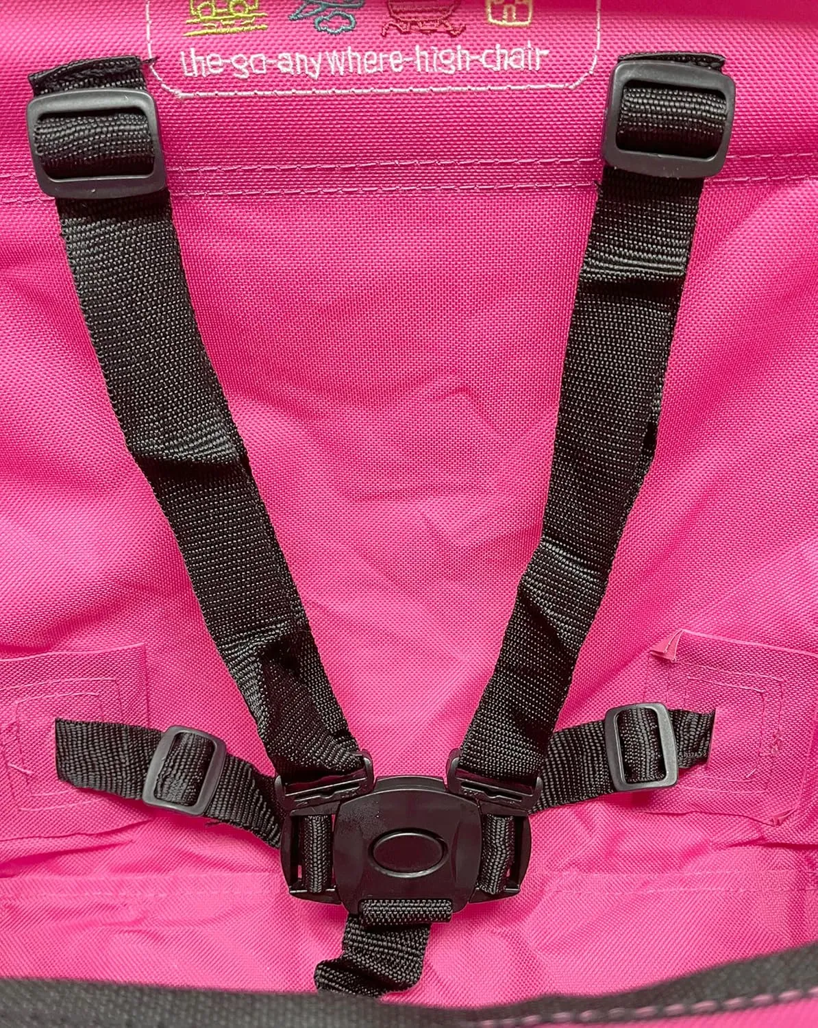 ciao! baby Portable High Chair for Babies and Toddlers, Compact Folding Travel High Chair with Carry Bag for Outdoor Camping, Picnics, Beach Days, and More (Hot Pink)