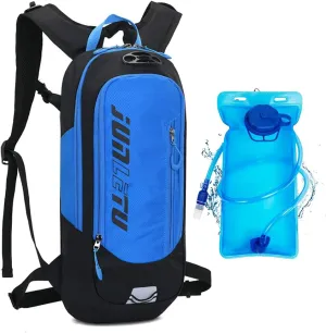 Clape Hydration Backpack with 2L Water Bladder, Small Mountain Bike Backpack Nylon Water Pack Lightweight Bicycle Daypack for Running, Hiking, Cycling, Camping