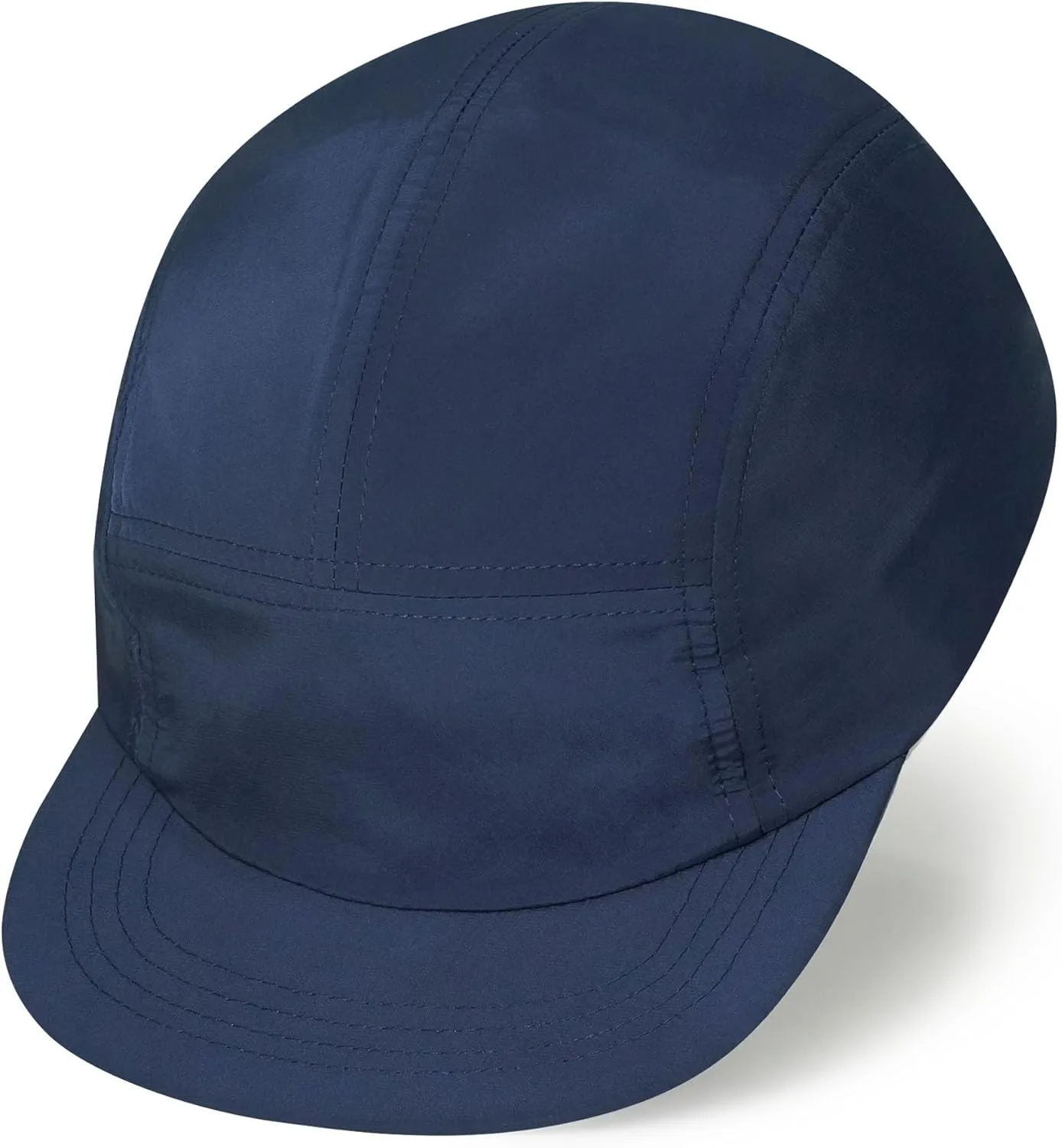CLAPE Quick Dry 5 Panel Hat, UV Protection Short Flat Bill Baseball Cap Ajustable Unstructured Camper Hat for Outdoor Sport