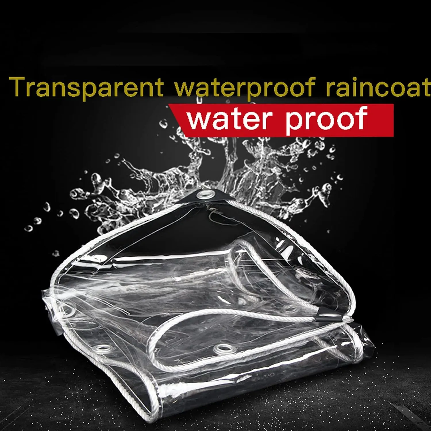 Clear Plastic Tarps Heavy Duty Waterproof 1.1x2.9m, PVC Tarpaulin Duffel Bag, with Grommets, Heat Preservation, for Outdoor Shelter, Roof Cover, Garden Shade, Camping (1.1x2.9m)
