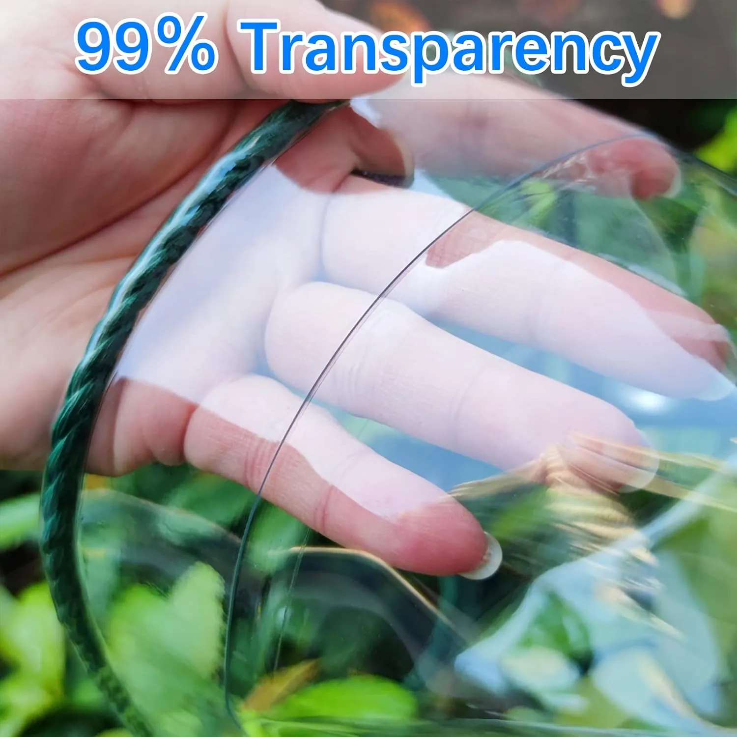 Clear Tarp, Transparent Tarp Heavy Duty Waterproof with Grommets, Reinforced Edges are Durable, Thick and Tear-Resistant, Multipurpose Greenhouse, Outdoor Porches, Nursery, Etc. Against Rain