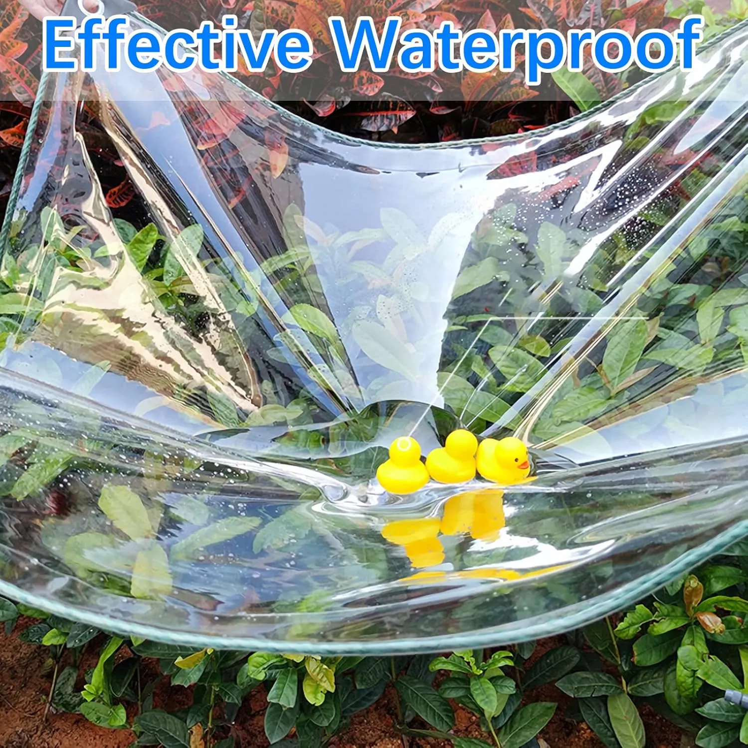 Clear Tarp, Transparent Tarp Heavy Duty Waterproof with Grommets, Reinforced Edges are Durable, Thick and Tear-Resistant, Multipurpose Greenhouse, Outdoor Porches, Nursery, Etc. Against Rain