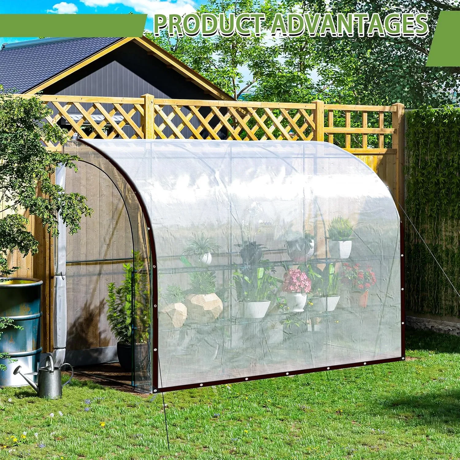 Clear Tarp Waterproof 8x10-Heavy Duty Plastic Tarps,Vinyl Transparent Tarpaulin with Grommets,Outdoor Small&Large Tarp Cover for Chicken Coop/Greenhouse/Camping/Plant/Patio