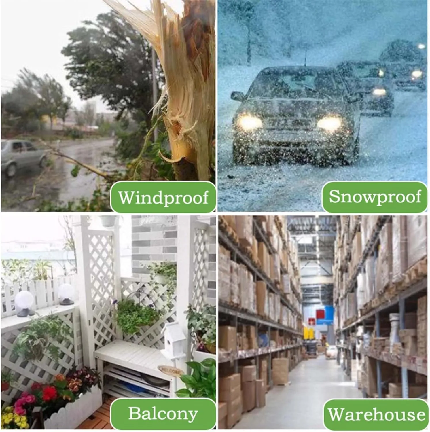 Clear Tarp Waterproof with Grommets 3.9x6.6ft, Thickened Tear Resistant PVC Tarpaulin, Clear Plastic Tarps, Heavy Duty Tarpaulin for Greenhouse Balcony
