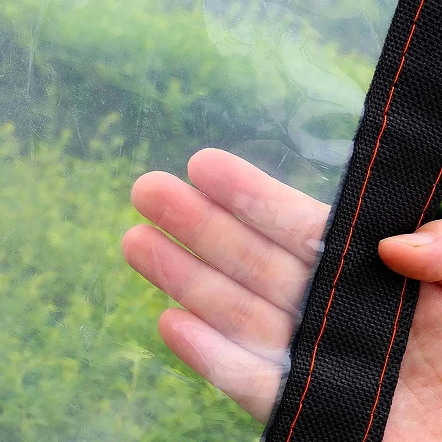 Clear Tarp with Grommets 8x20 ft 6 mil Outdoor Waterproof Plastic for Chicken Coop Patio Tarps Vinyl Enclosure Porch Panels