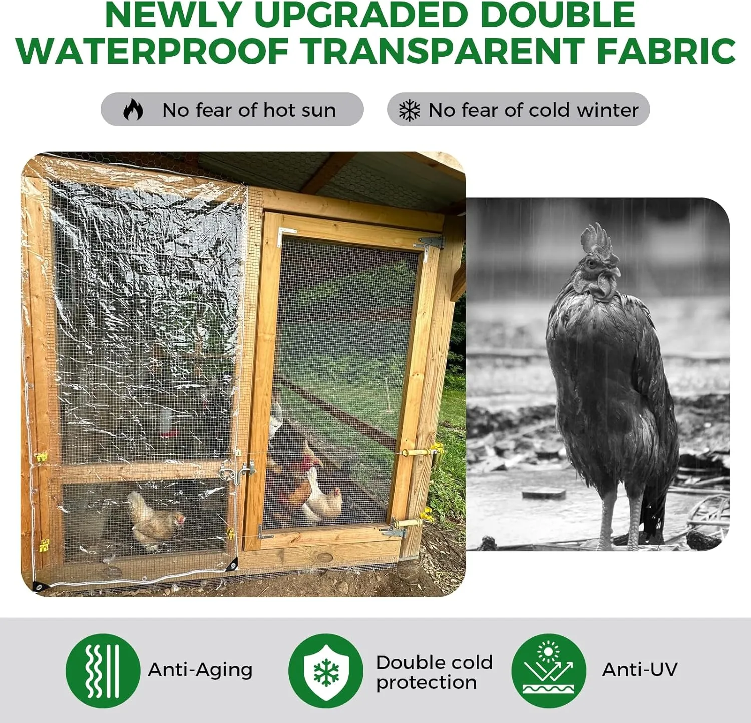 Clear Tarp,8x10ft Clear Tarps with Grommets,14Mil Thickened Transparent Tear Resistant PVC Vinyl Tarpaulin Enclosure with Reinforced Edges,Heavy Duty Water Resistant Tarp for Patio,Porch and Outdoor