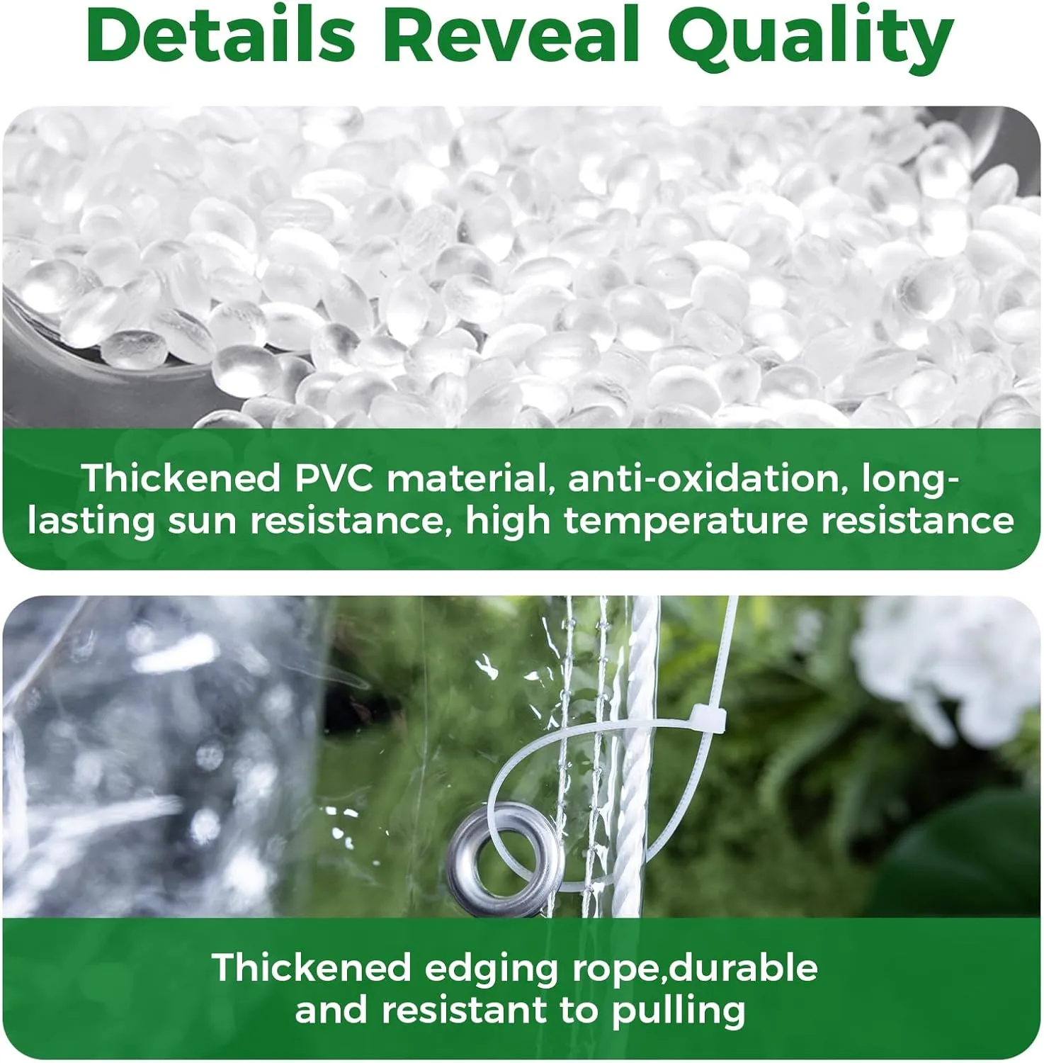 Clear Tarp,8x10ft Clear Tarps with Grommets,14Mil Thickened Transparent Tear Resistant PVC Vinyl Tarpaulin Enclosure with Reinforced Edges,Heavy Duty Water Resistant Tarp for Patio,Porch and Outdoor