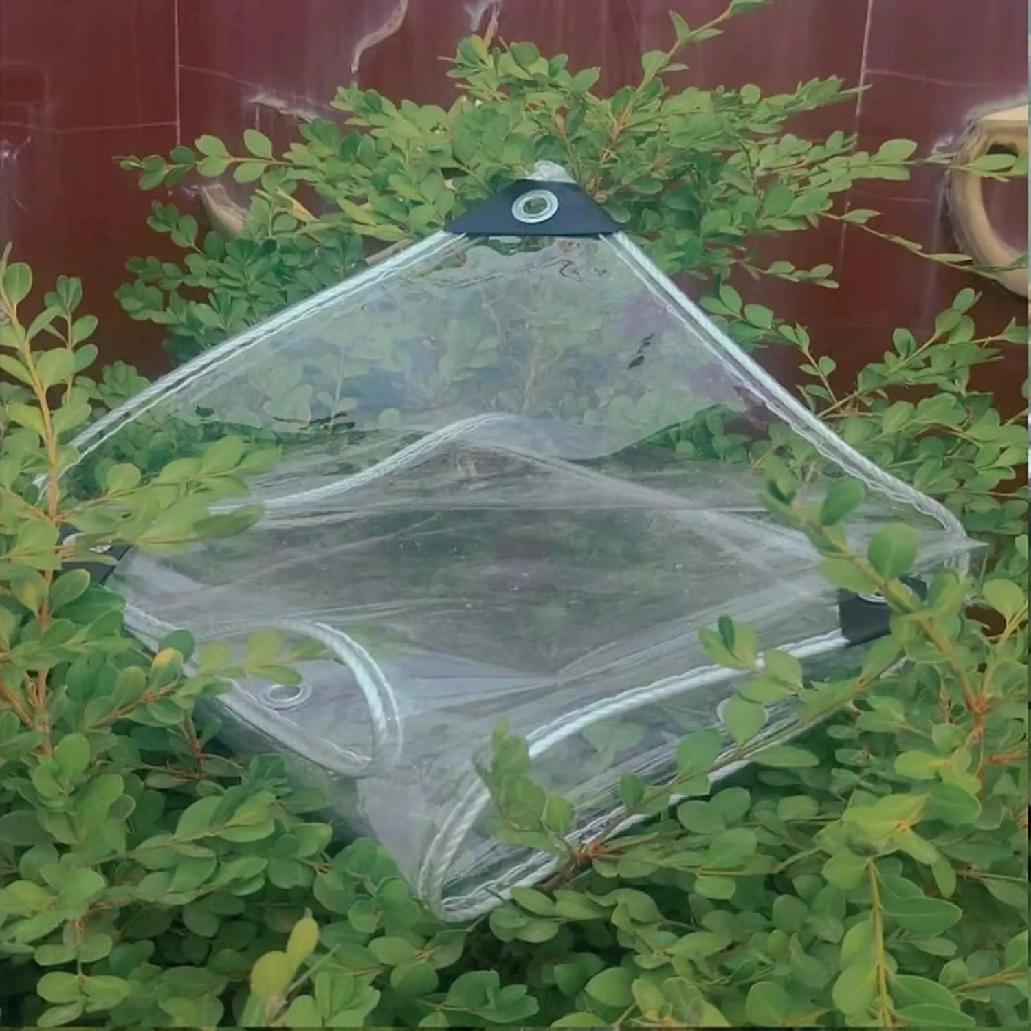 Clear Transparent PVC Heavy Duty Tarps 1.6x19.7ft, Outdoor Waterproof Clear Tarp with Grommets, Clear Tarps Windproof, Rainproof, for Greenhouse, Patio, Porches