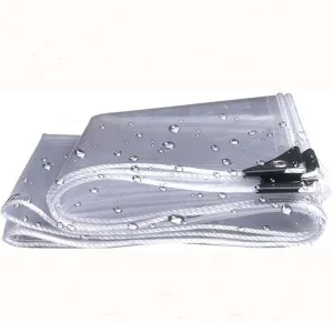 Clear Waterproof Tarp Heavy Duty 3.6x4.9ft, Tarps Clear Heavy Duty Waterproof, Transparent Tarpaulin, Outdoor Cover with Grommets for Patio, Garden & Plants
