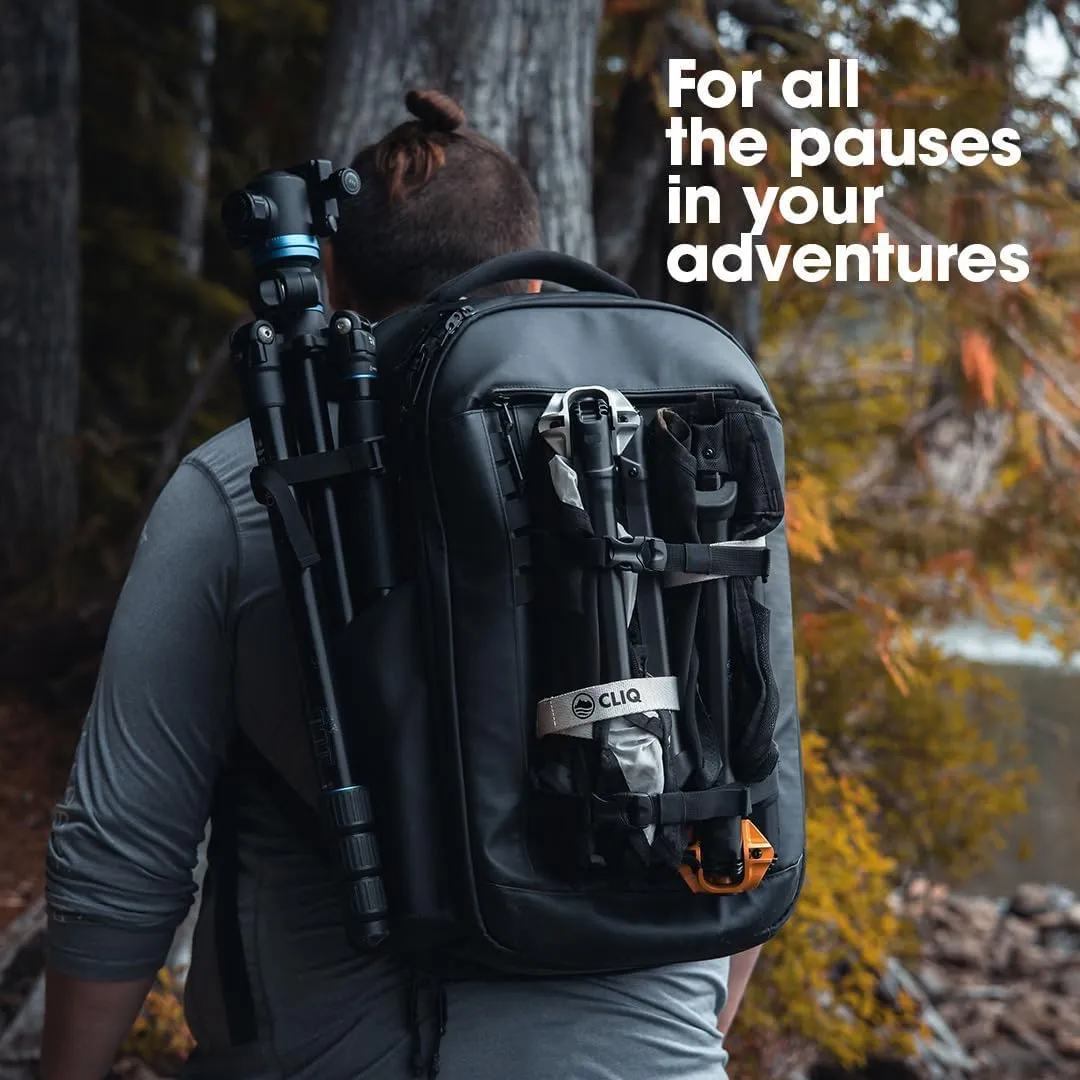 CLIQ Portable Chair Version 1.0 - Lightweight Folding Chair for Camping - Supports 300 Lbs - Perfect for Outdoor Adventures - Moss Bundle