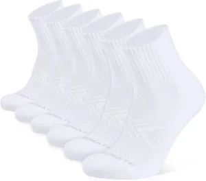 CLOSEMATE 6 Pack Mens Ankle Athletic Socks Cushioned Running Sports Cotton Quarter Socks