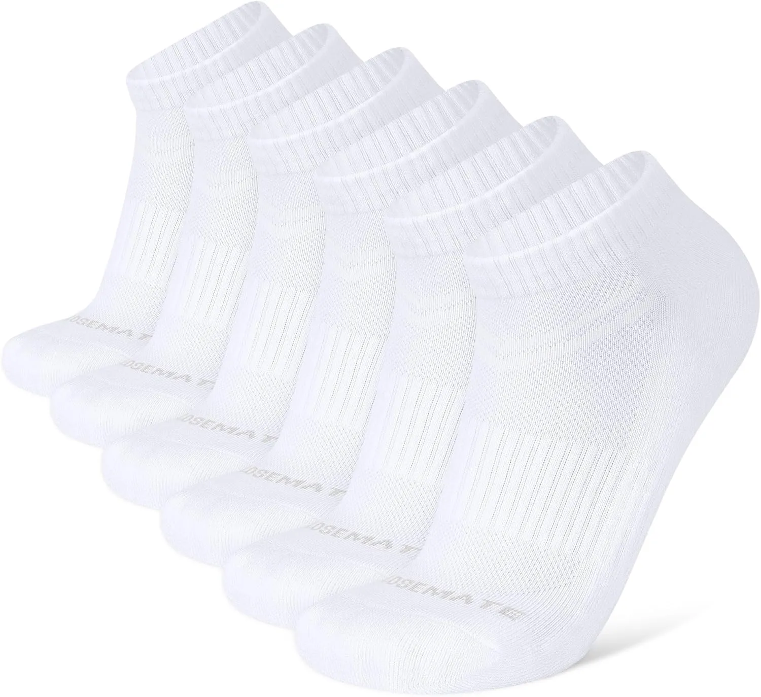 CLOSEMATE Comfortable Cotton Cushioned Ankle Low Cut Socks for Men Women Non Slip and Breathable for Running 6 Pairs