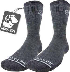 CloudLine - Merino Wool Hiking Socks for Men & Women - Light Cushioned, Merino Wool, Seamless, Moisture Wicking & Breathable