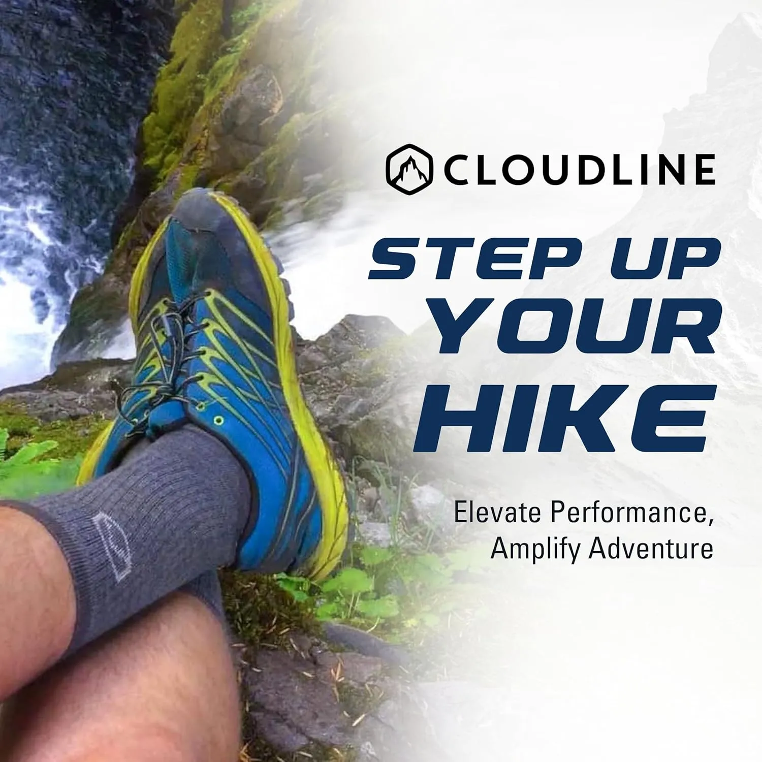 CloudLine - Merino Wool Hiking Socks for Men & Women - Light Cushioned, Merino Wool, Seamless, Moisture Wicking & Breathable