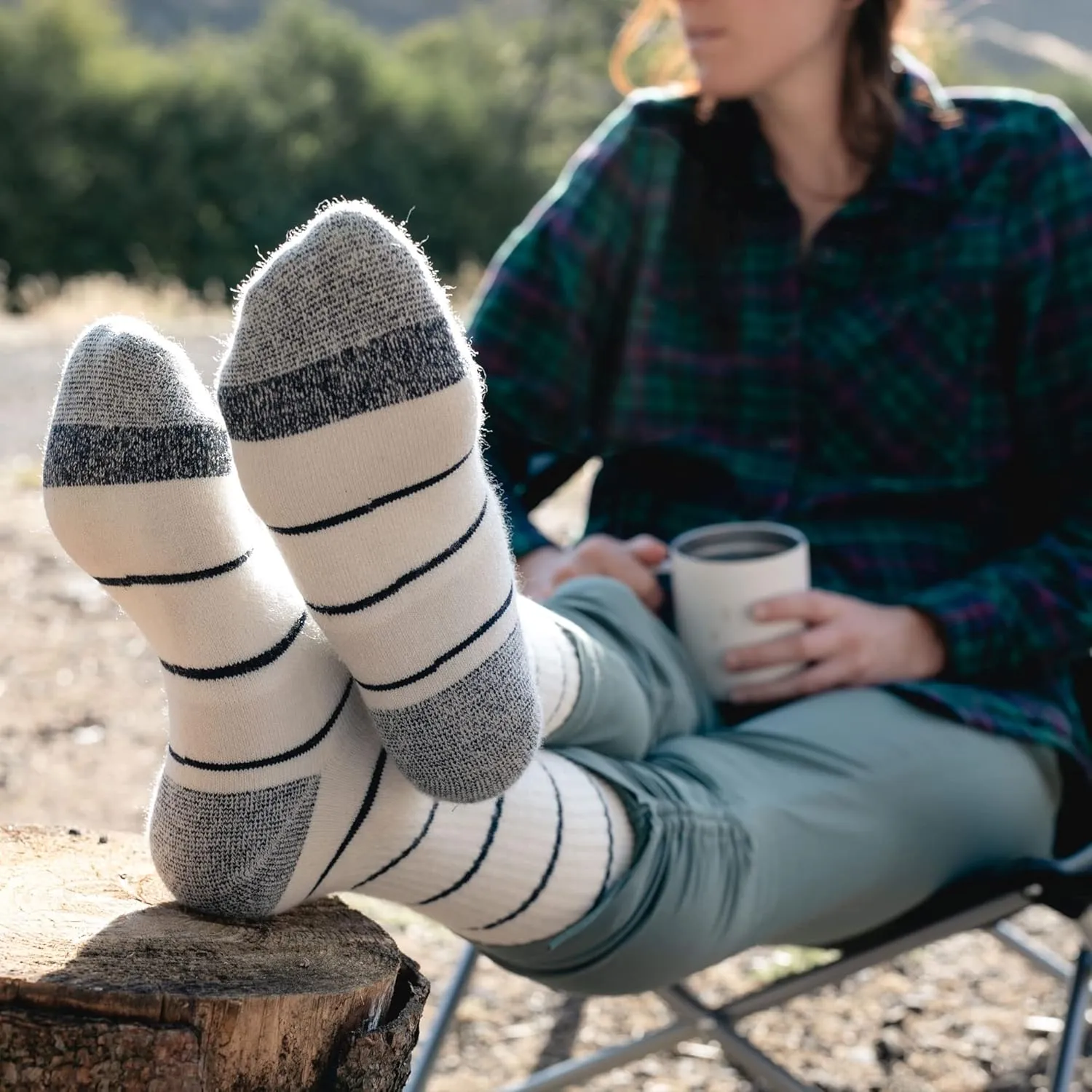 CloudLine Merino Wool Hiking Socks for Women - Full Cushioned, Soft, Anti-Blister, Moisture Wicking, Made in USA - 1 Pair