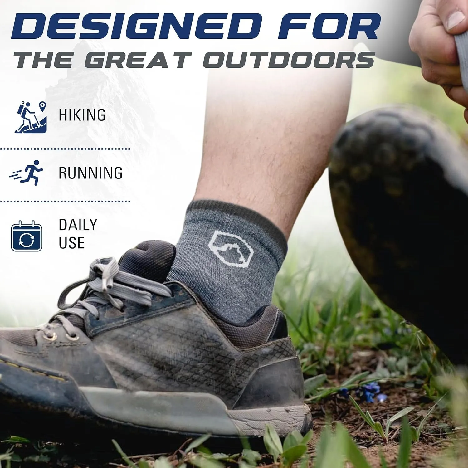 CloudLine - Merino Wool Socks for Men & Women, Wool Running Socks - Light Cushion, Breathable, Moisture Wicking - Made in USA