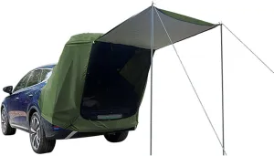 Cocoarm SUV Car Tent Tailgate Shade Awning Tent Car Tailgate Canopy Shade Tent Sunshine Proof Rain Proof Car Rear Tent with Canopy Camping, Quick Setup Outdoor Tailgate Tent (Army Green)