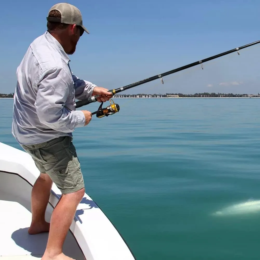Collapsible Fishing Rod and Reel Combo, BalanZze Telescopic Fishing Rod with Spinning Reel, Portable Collapsible Fishing Pole Kit for Saltwater and Freshwater