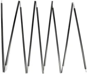 Collapsible Tent Poles, 3.44m/11.3ft Aluminum Double Tent Pole Tent Bar Support Rod Awning Frame Accessory for Hiking Camping Backpacking