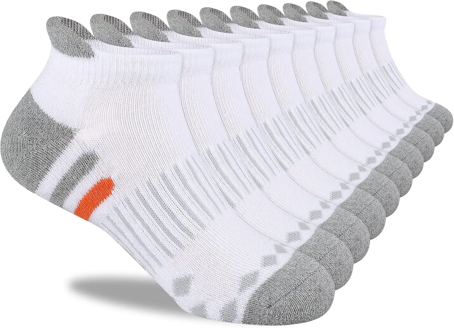 Comfoex 10 Pairs Boys Socks Ankle Athletic Socks For Big Little Kids Cotton Half Cushioned Socks