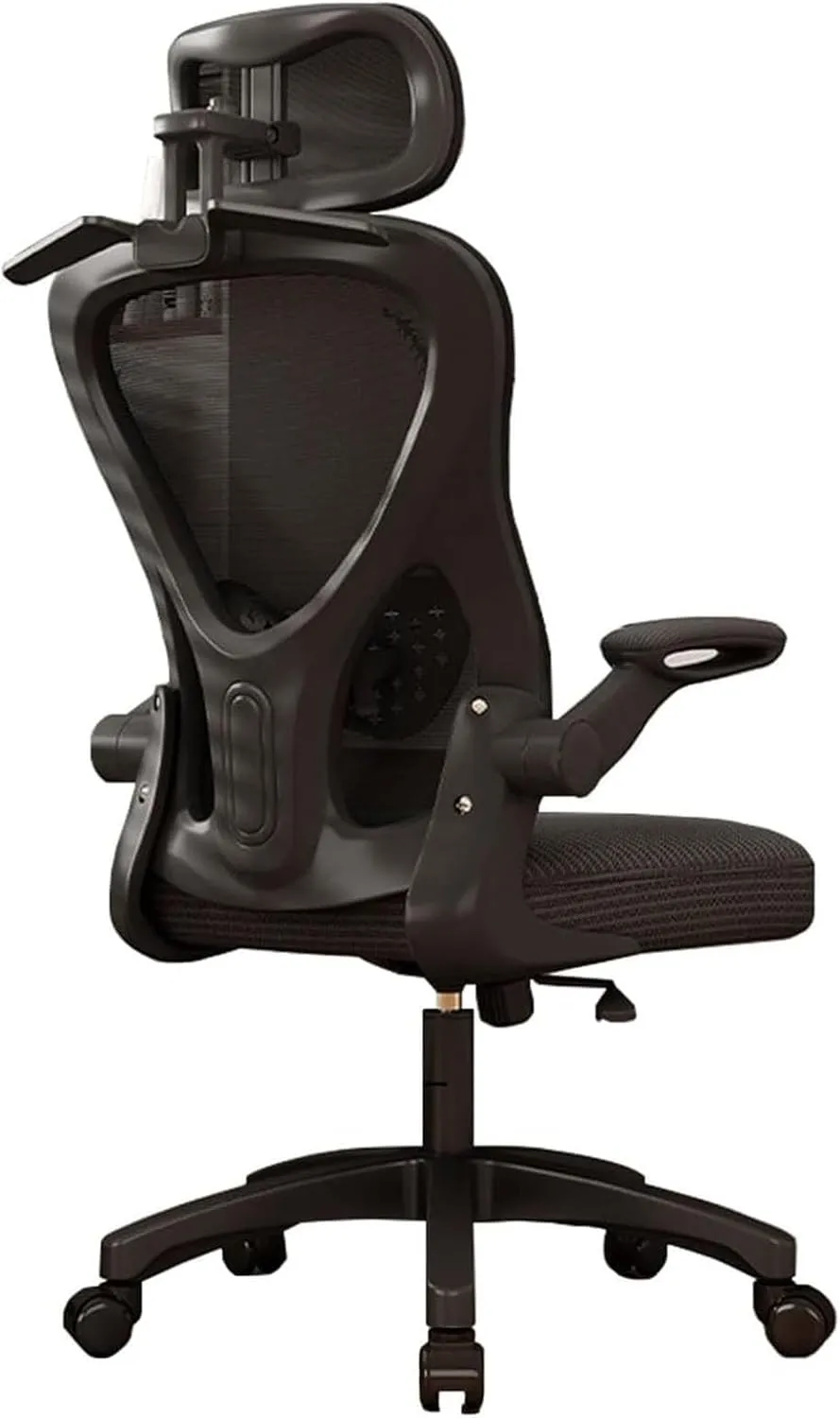 Comfortable Ergonomic Office Chair with Adjustable Headrest, Flip Armrests, Lumbar Support & Tilt Function for Home Office