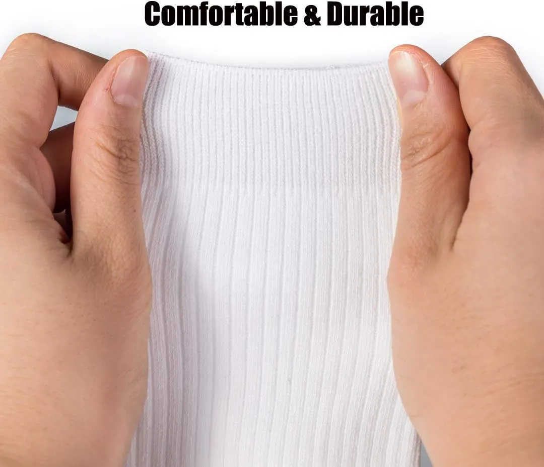 Comfy Quality Soft Breathable PURE Cotton Socks for Men & Women 6 pack