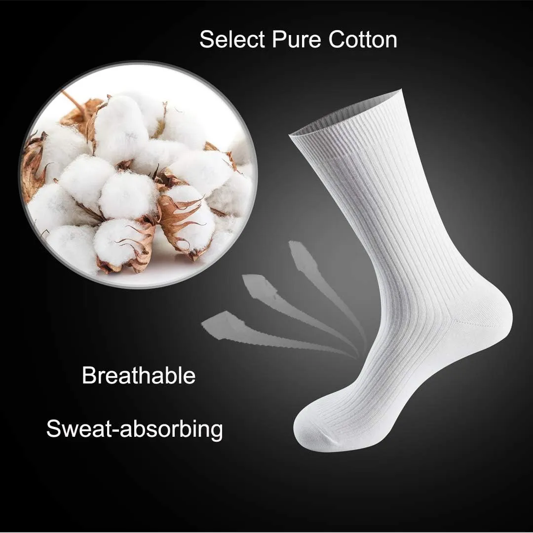 Comfy Quality Soft Breathable PURE Cotton Socks for Men & Women 6 pack