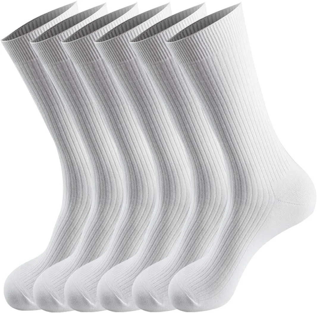 Comfy Quality Soft Breathable PURE Cotton Socks for Men & Women 6 pack