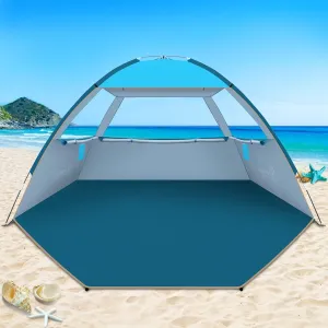 COMMOUDS Beach Tent Sun Shade for 3/4-5/6-7/8-10 Person, UPF 50  Beach Sun Shelter Canopy Tent, Lightweight, Easy Set Up and Carry