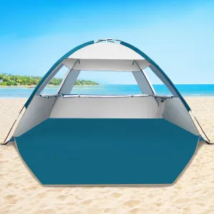 COMMOUDS Beach Tent Sun Shade for 3/4-5/6-7/8-10 Person, UPF 50  Beach Sun Shelter Canopy Tent, Lightweight, Easy Set Up and Carry