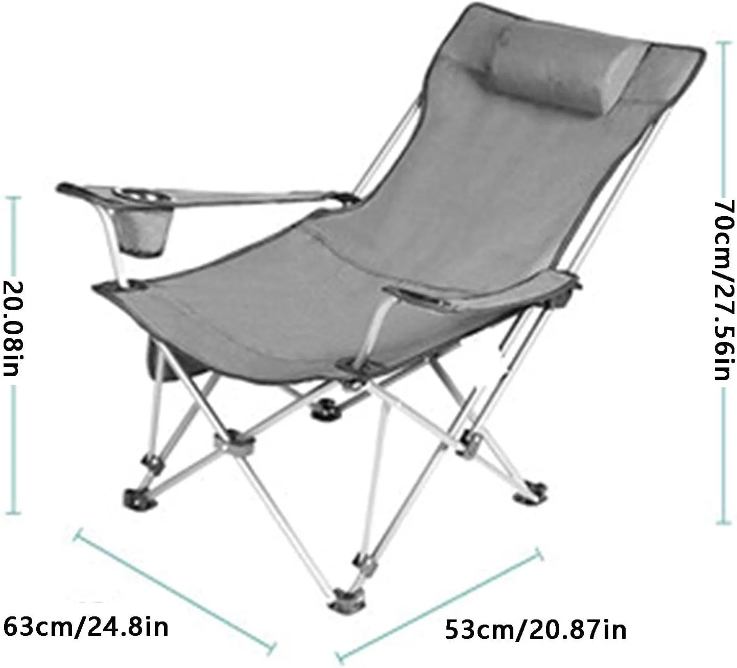 Compactniture Outdoor Folding Chair Portable Lunch Break Recliner Fishing Chair Camping Leisure Stool Director Beach Chair Oxford Cloth Material Occupies Little Space,Blue